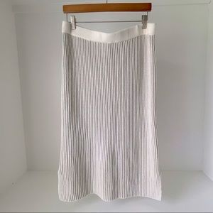 Cato knit sweater midi skirt, striped, size large